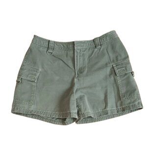 Dockers Women's Gray Cargo Shorts 8P Mid Rise